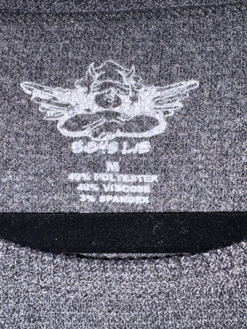 Boys Lie Goodbye and good riddance waffle knit grey cropped T shirt sz Med - Picture 5 of 6